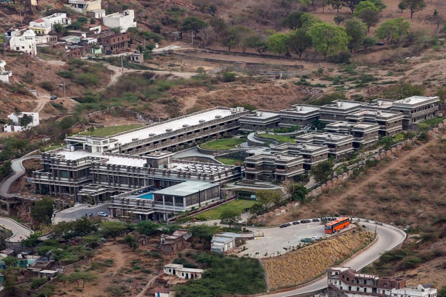 Aerial view of the resort across 6.6 acres