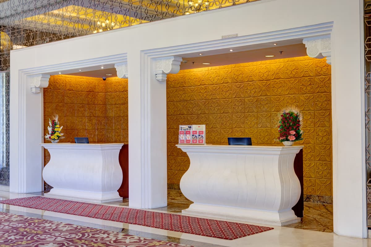 The grand lobby in Mewar style