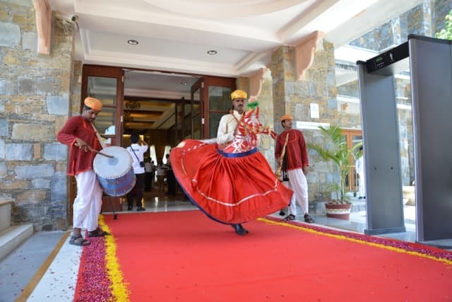 A traditional Rajasthani welcome